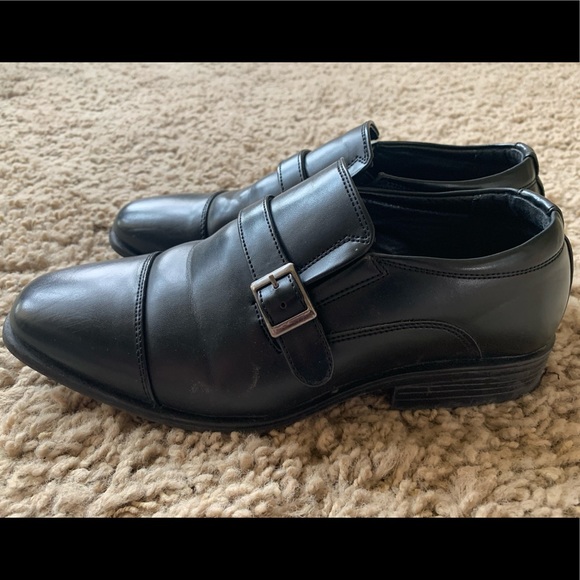 mario lopez Shoes Boys Dress Shoes Size 4 Black Preowned Poshmark